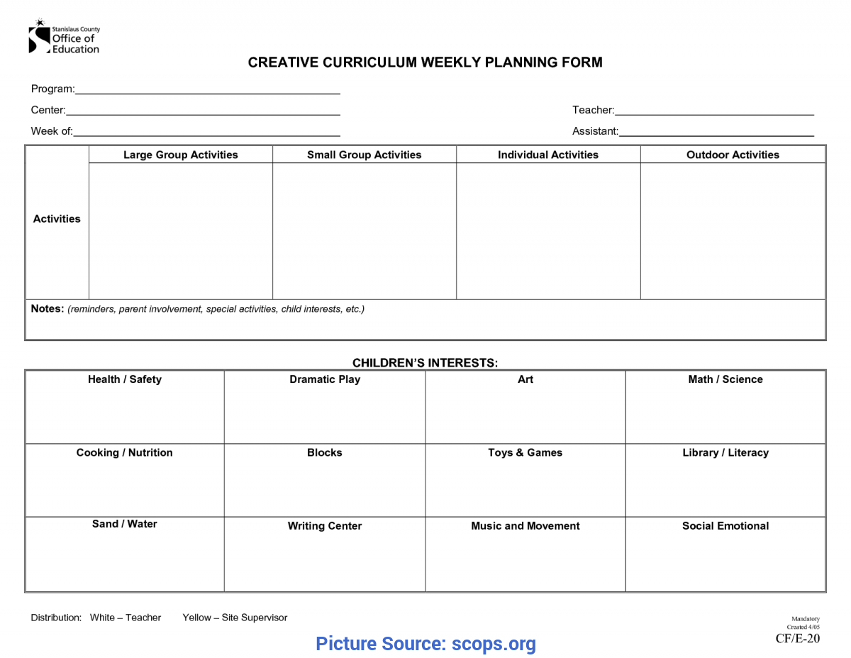 Excellent Infant Lesson Plan Creative Curriculum High Scope