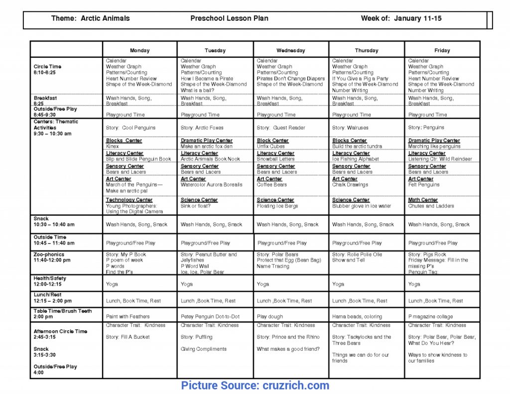 Excellent Preschool Lesson Plans Objectives Sample Preschool | Lesson