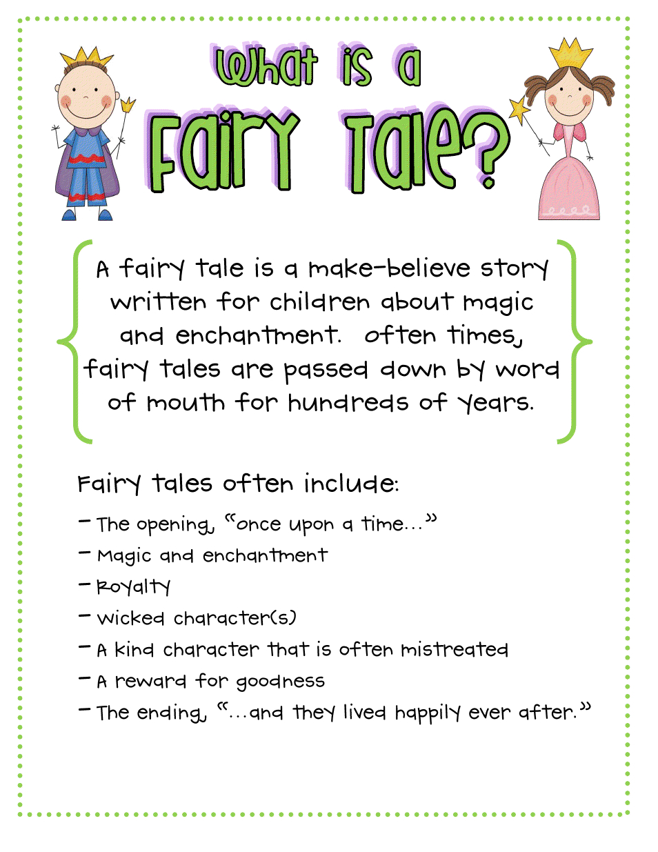 Fairytale_Ac.pdf | Fairytale Lessons, Fairy Tales Lesson