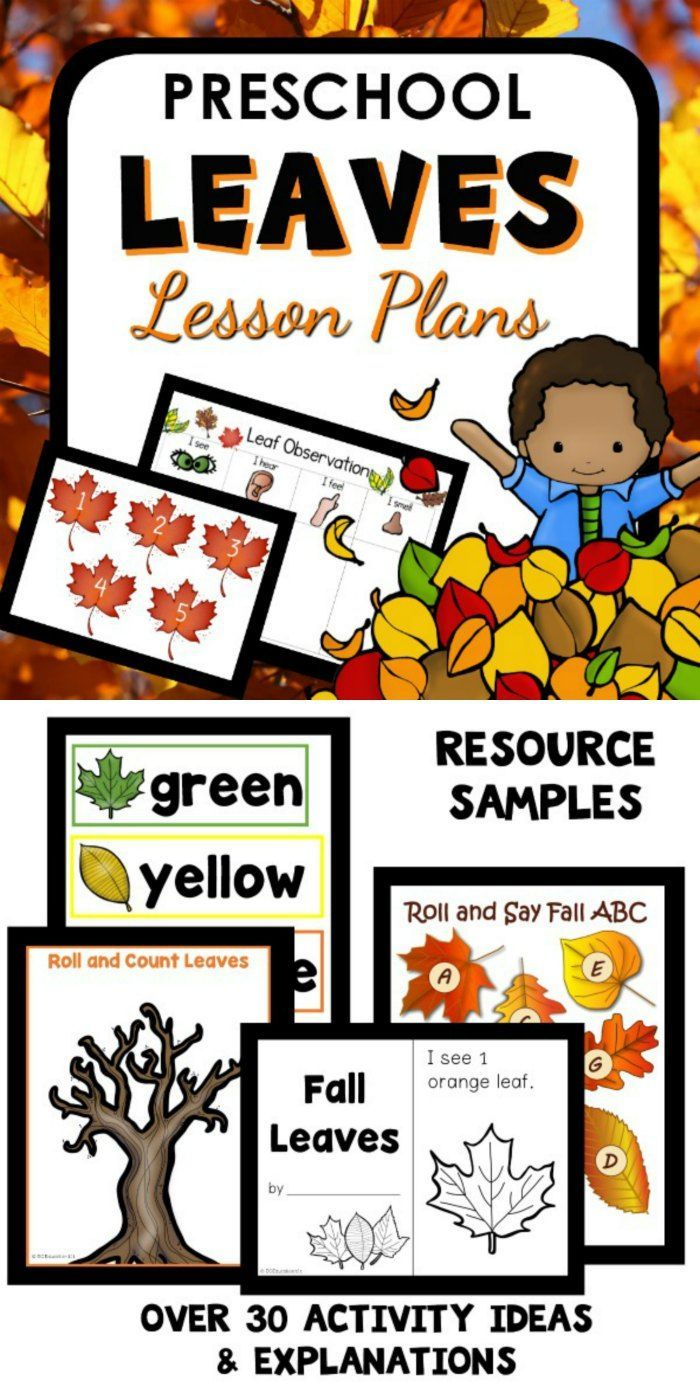 Fall Leaf Theme Preschool Classroom Lesson Plans | Preschool