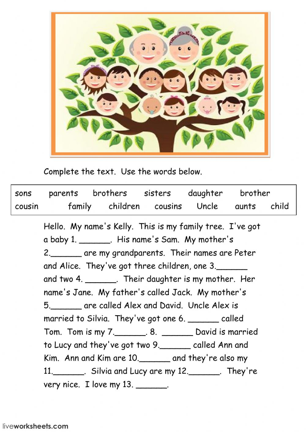 Family Tree: The Family Exercise