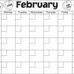 February Calendar Template  Great Way To Practice Counting