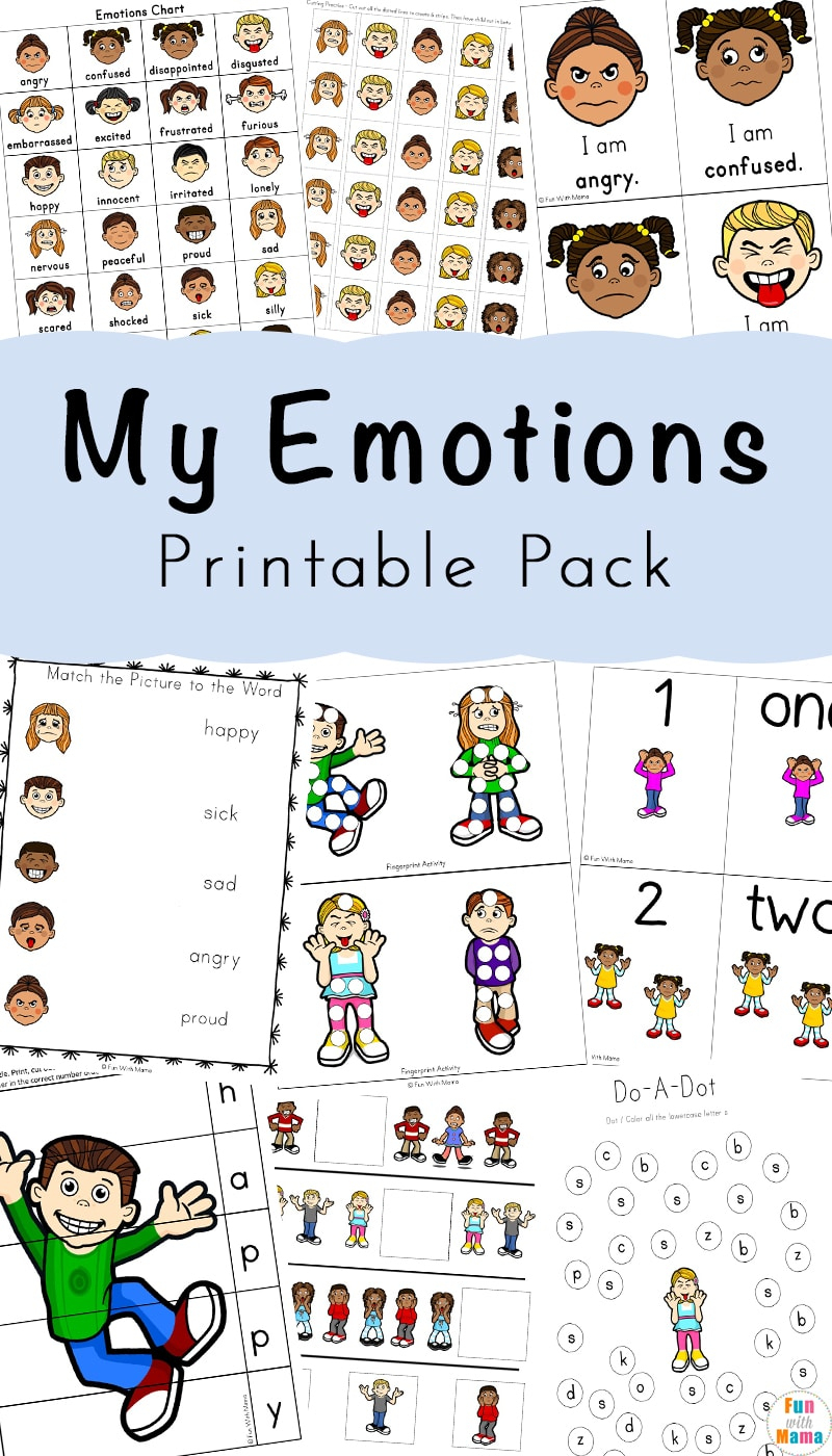 Feelings Activities + Emotions Worksheets For Kids - Fun