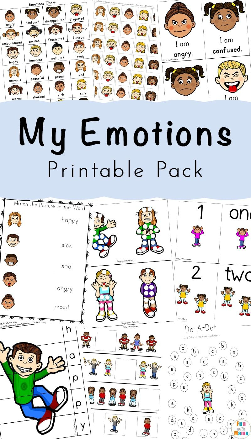 Feelings Activities + Emotions Worksheets For Kids