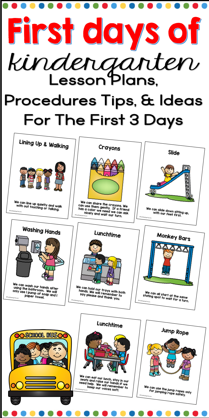 First Day Of Kindergarten Activities Lesson Plans Awards And