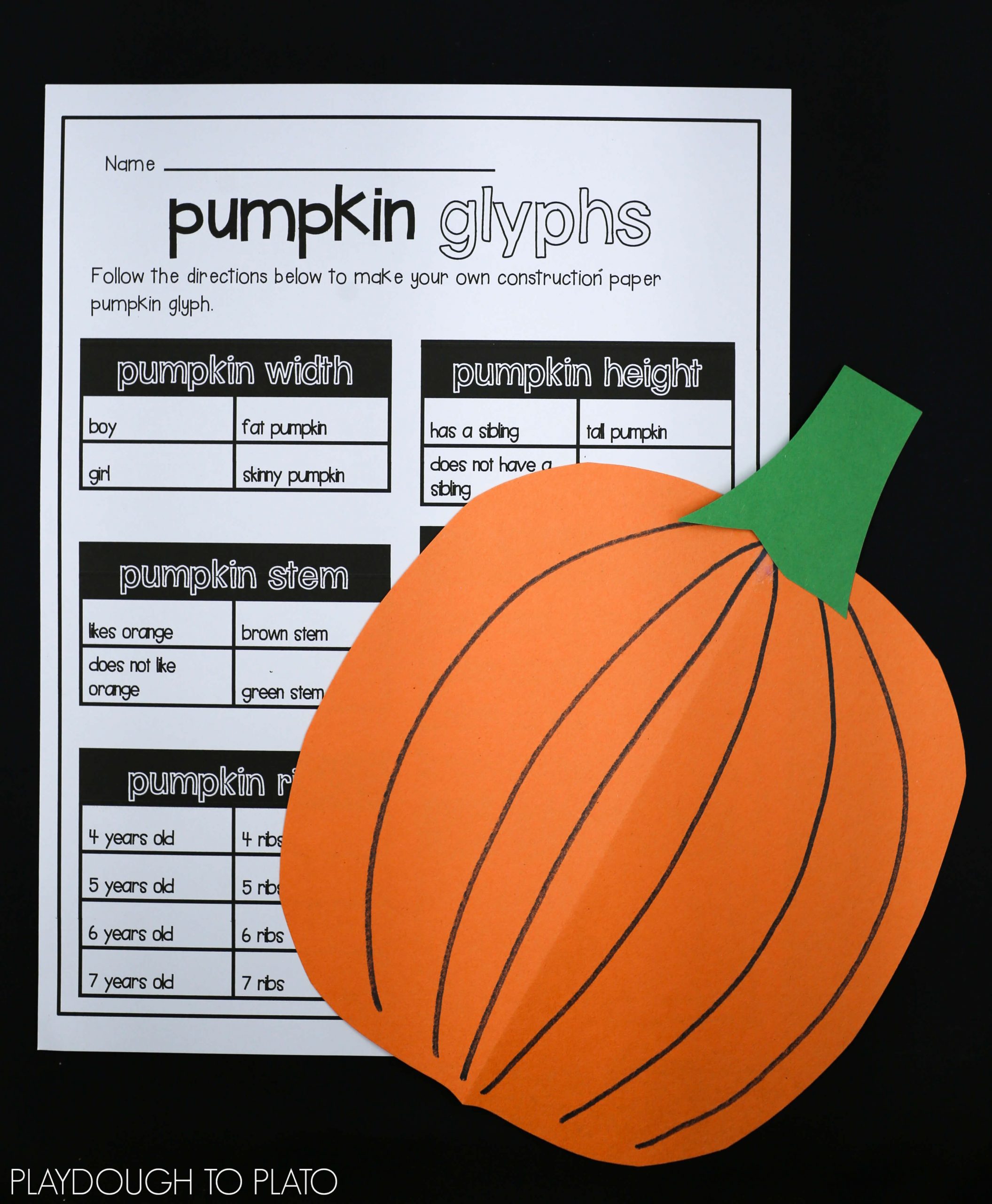 First Grade Pumpkin Activities - Playdough To Plato