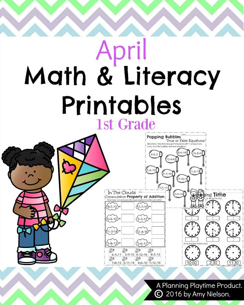 First Grade Worksheets For Spring - Planning Playtime