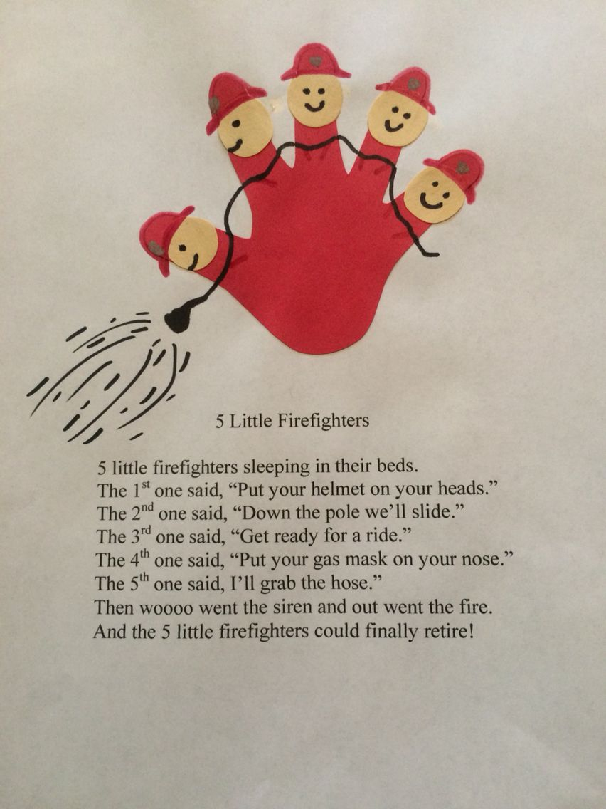 Five Little Firefighters Poem | Fire Safety For Kids, Fire