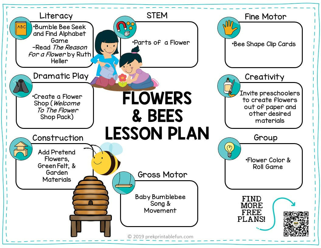 Flowers &amp;amp; Bees - Pre-K Printable Fun