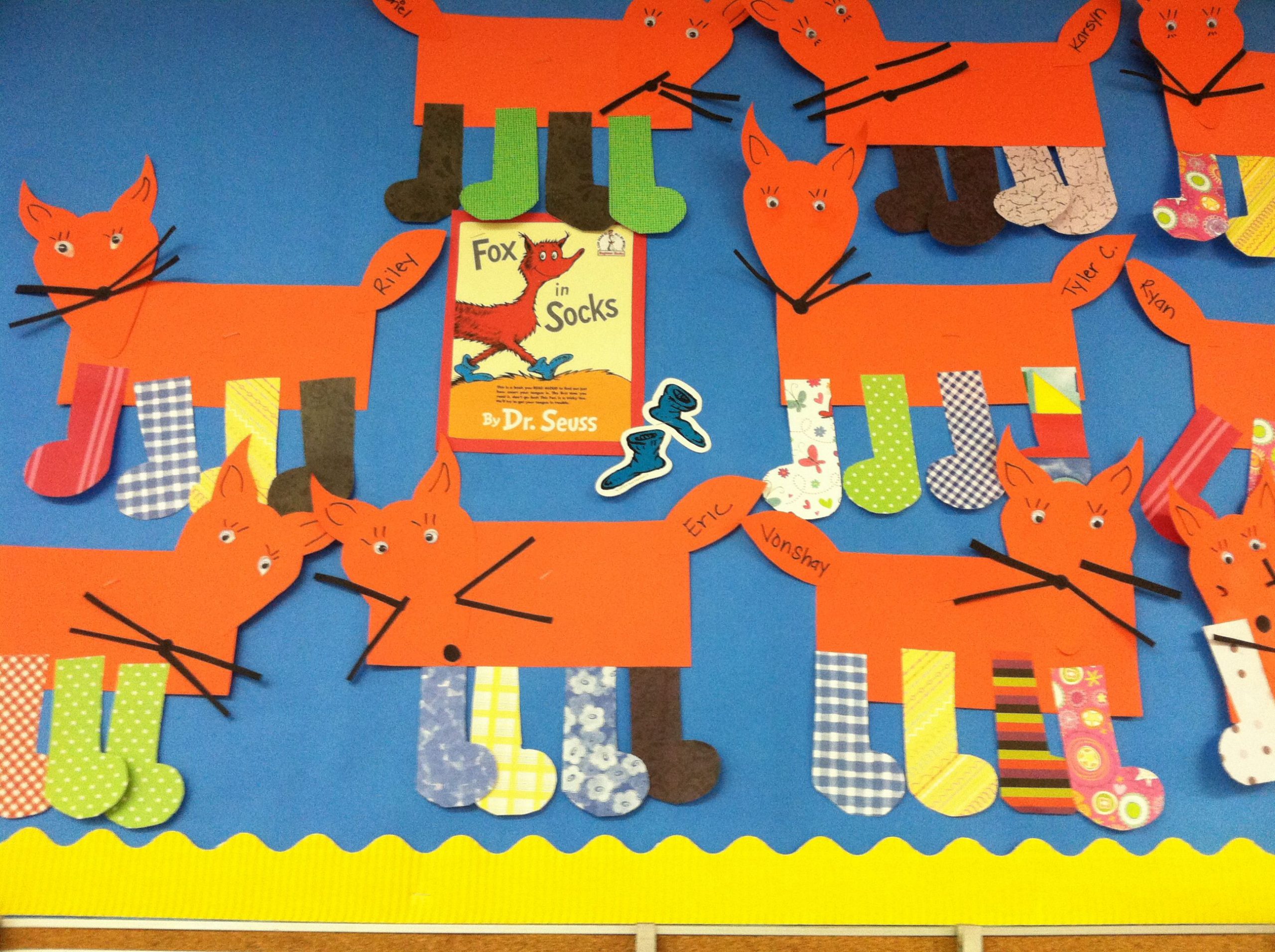 Fox In Socks | Dr Seuss Crafts, Dr Seuss Preschool