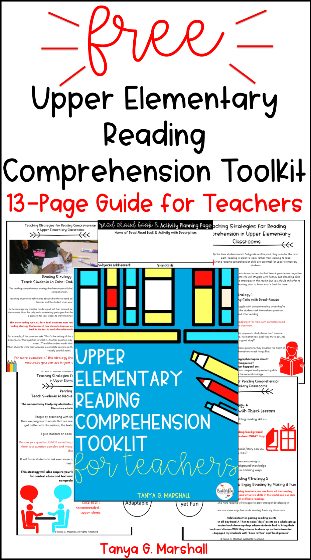 Free 13-Page Guide For Teaching Reading Comprehension A