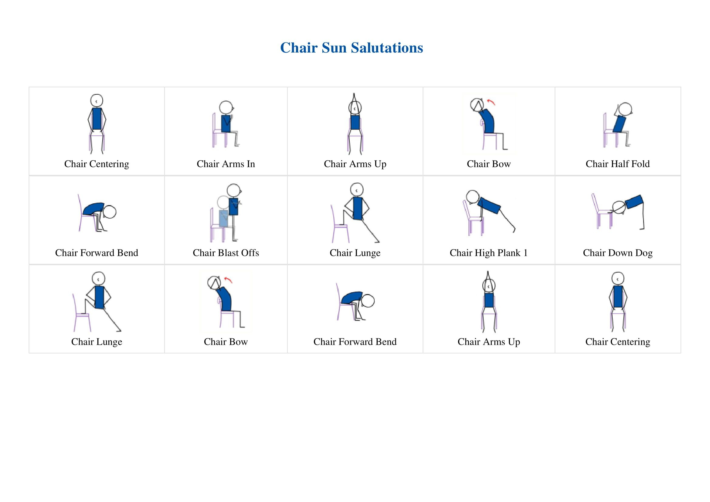 Free Downloadable Sun Salutations Chair Yoga Lesson Plan