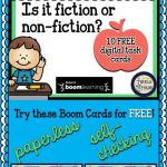 Free Fiction Or Non Fiction Task Cards   Boom Cards