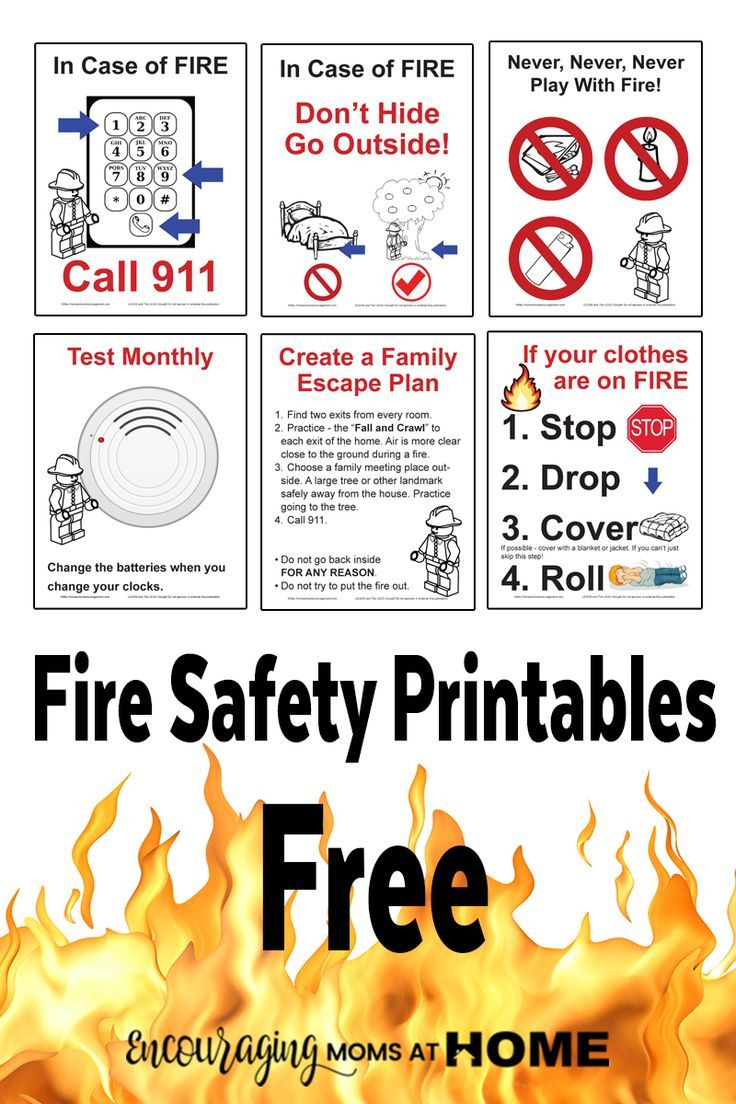 Free Fire Safety Posters With A Lego® Theme | Fire Safety