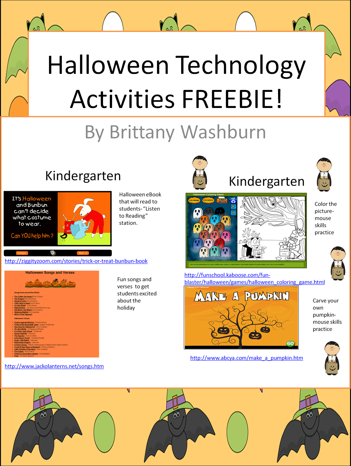 Free Halloween Computer Activities! | Elementary Technology