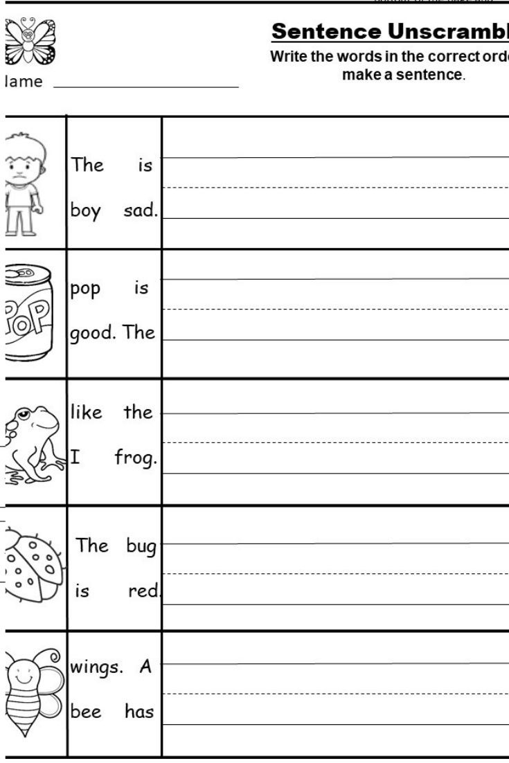 Free Kindergarten Writing Printable | Writing Worksheets