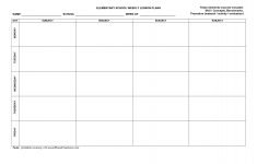 Daily Lesson Plan Template Elementary