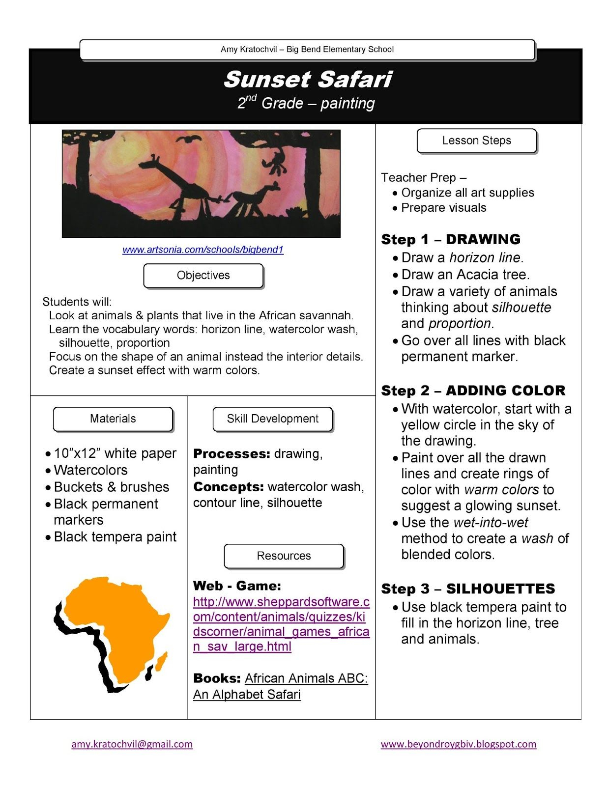 Free Lesson Plans - Day #2 | Art Lessons Elementary, Free