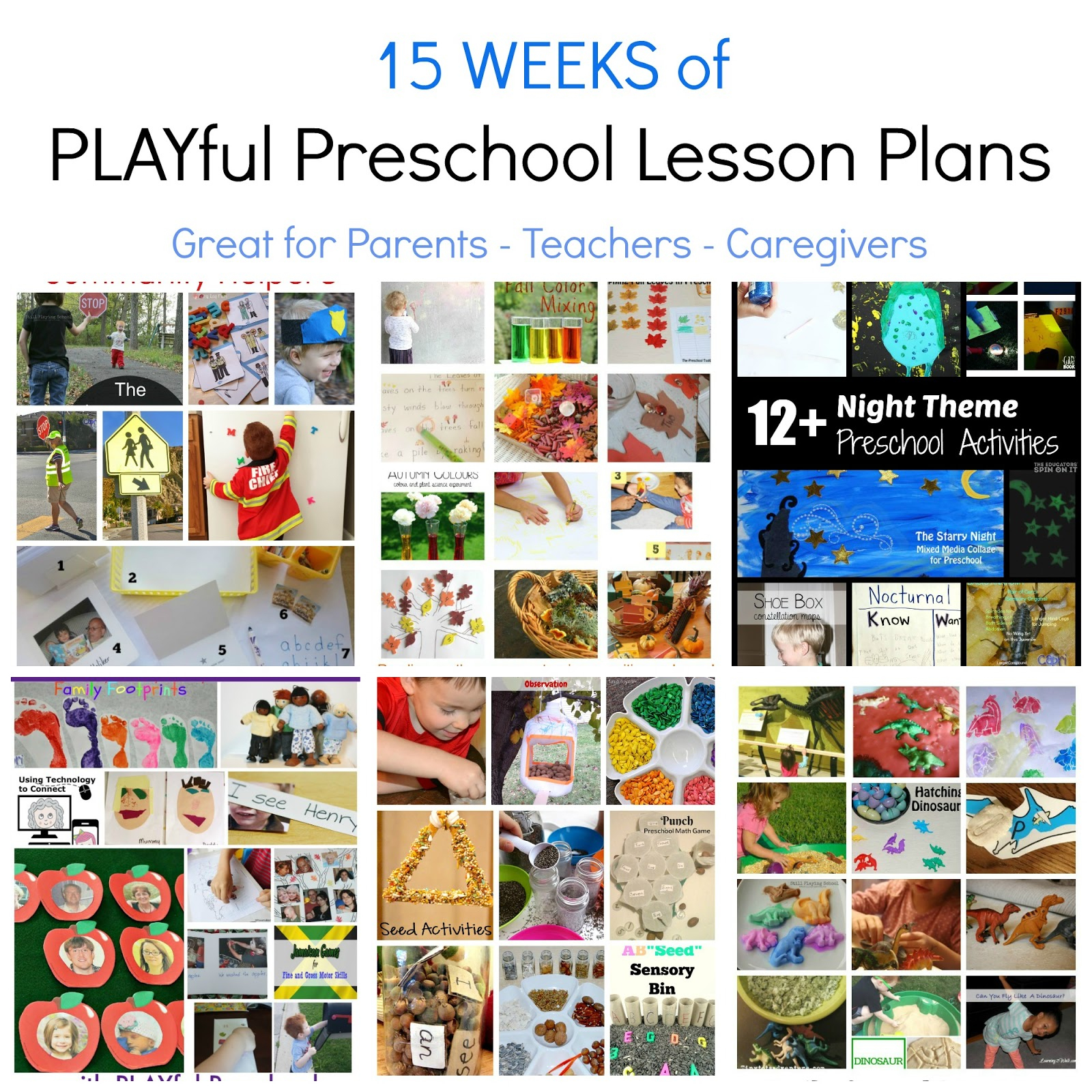 Free Preschool Thematic Lesson Plans #playfulpreschool - The