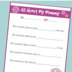 Free Printable Mother's Day Interview For Kids | Mother's