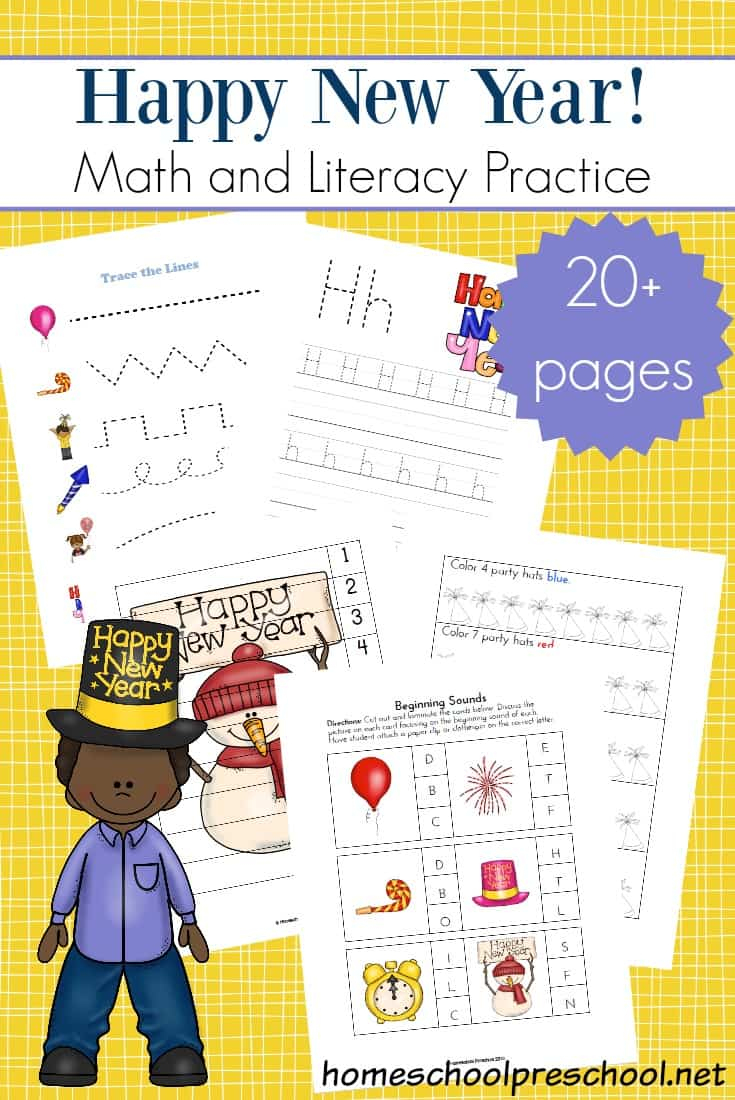 Free Printable Pack Of Preschool New Years Activities