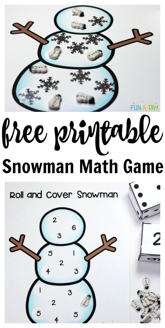 Free Printable Snowman Number Game For Kids | Winter