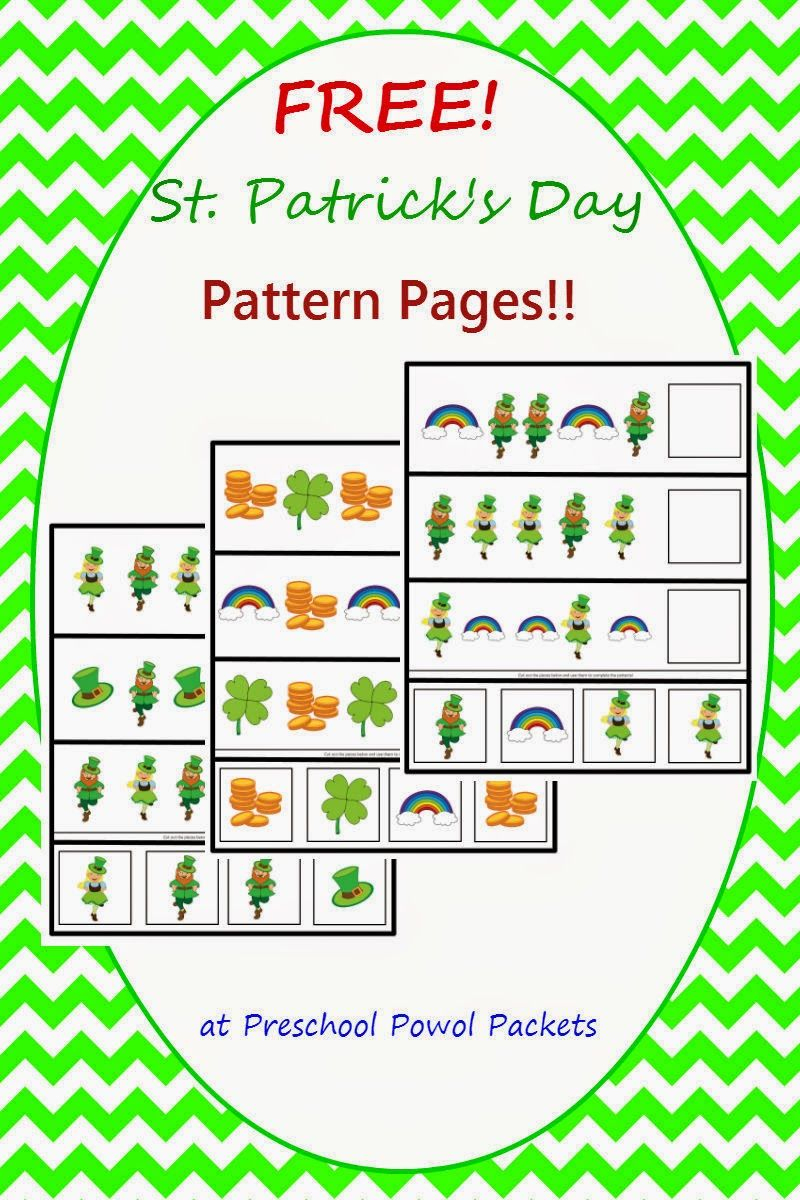 Free} St. Patrick&amp;#039;s Day Preschool Patterns | St Patrick Day