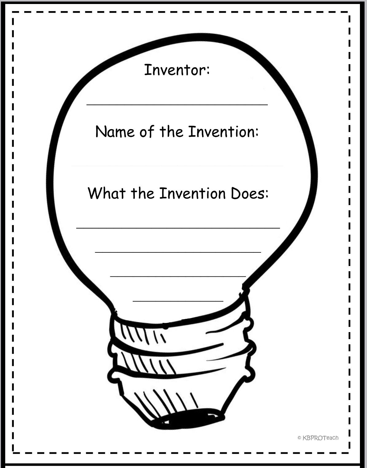 Freebie** Graphic Organizers (Inventions / Story Elements