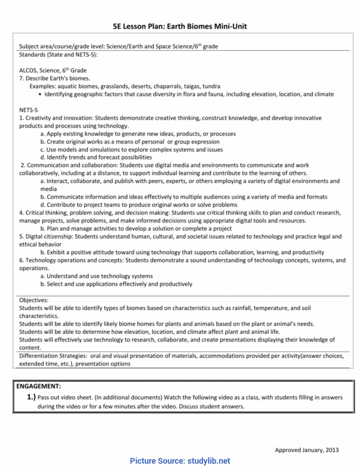 Lesson Plan On Science Elementary - Lesson Plans Learning