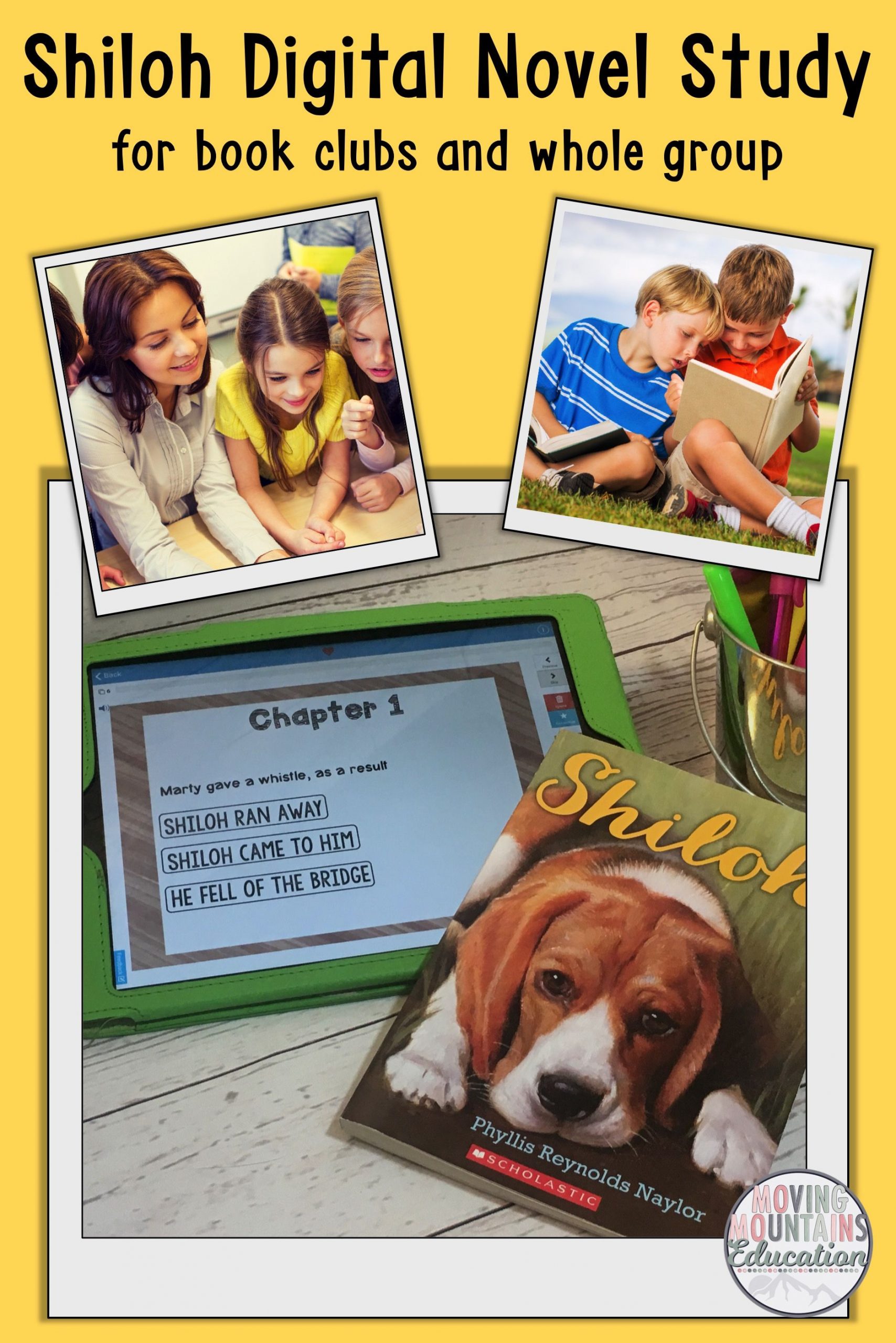 Google Classroom™ Shiloh Novel Study Self-Checking Digital