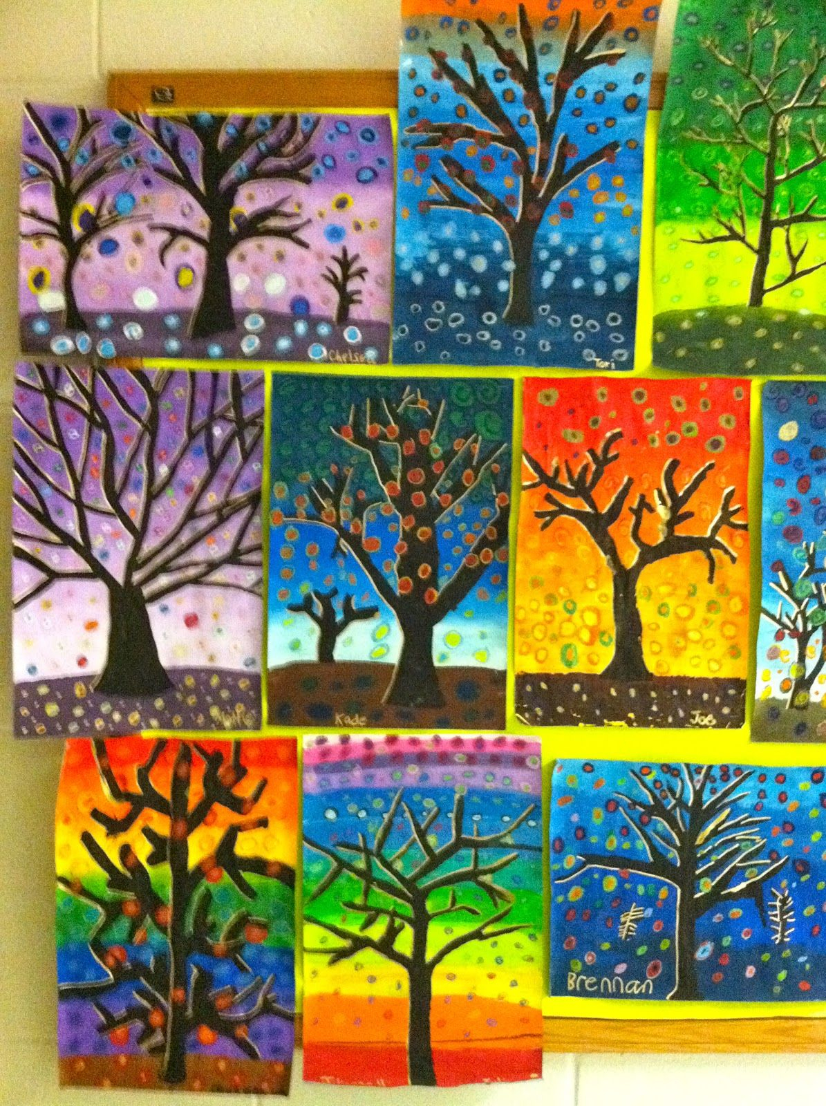 Grade 6 Patterned Tree Designs (With Images) | Fall Art