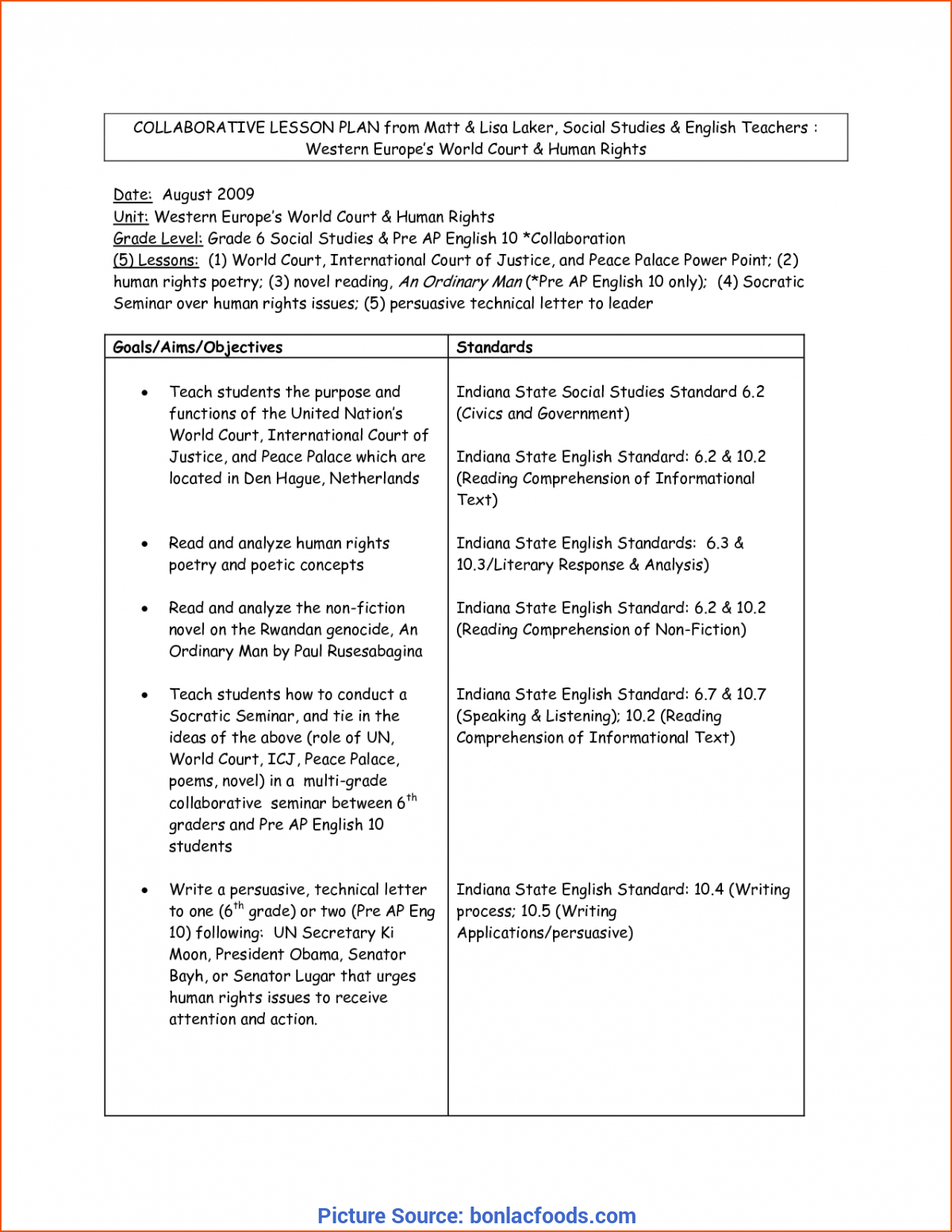 Great Grade 6 Lesson Plan Worksheets For All | Download And