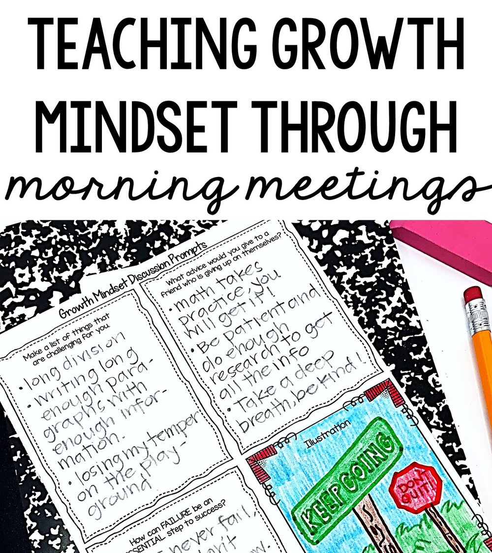 Growth Mindset Activities: Free Morning Meeting Lesson Ideas