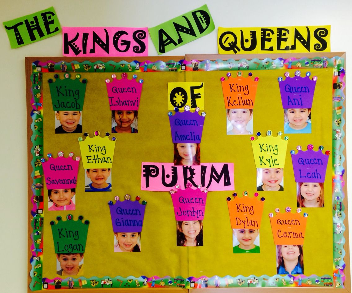 Happy Purim~ Preschool Bulletin Board | Purim Preschool