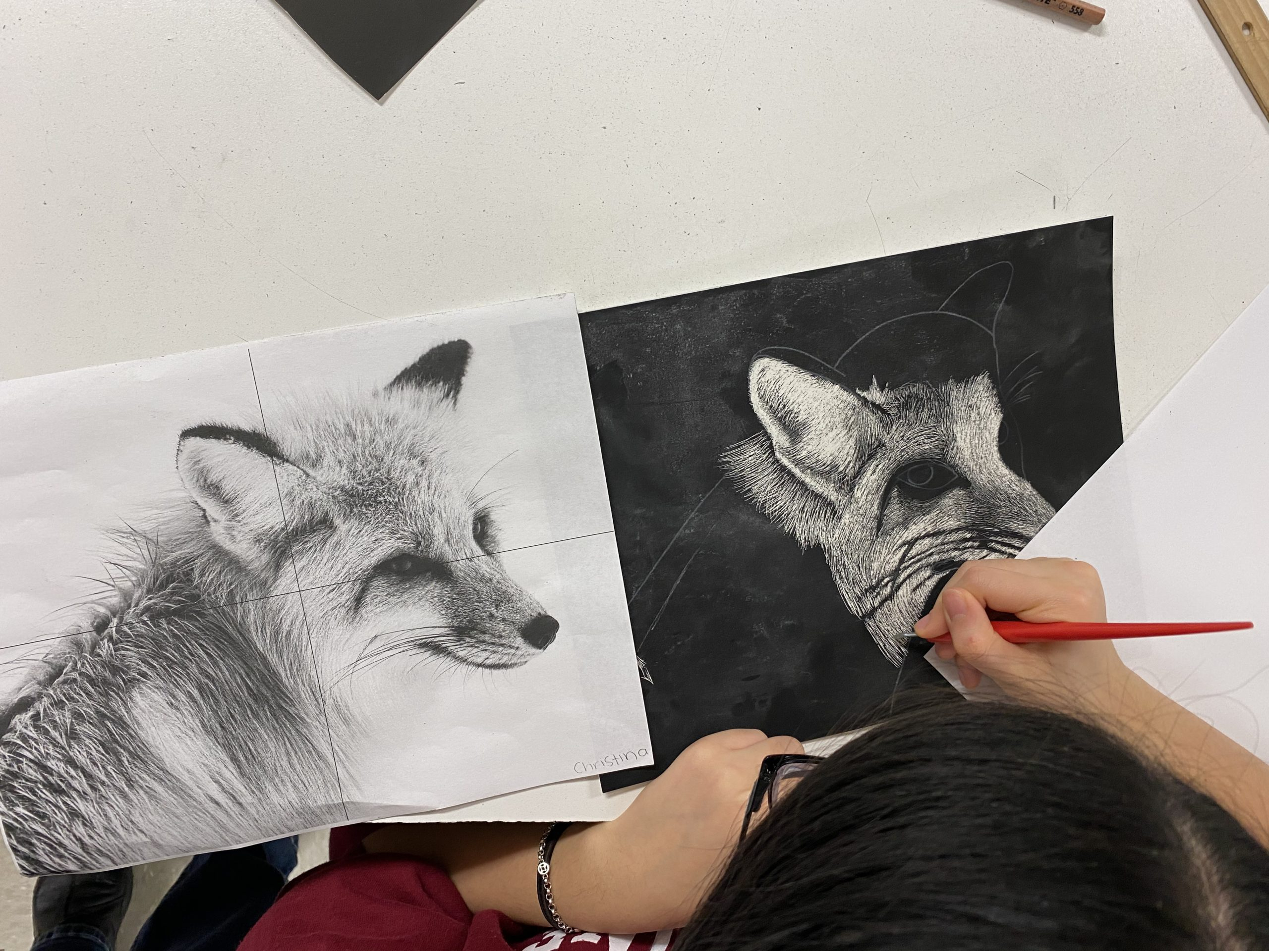 High School Scratch Art Lesson - Create Art With Me