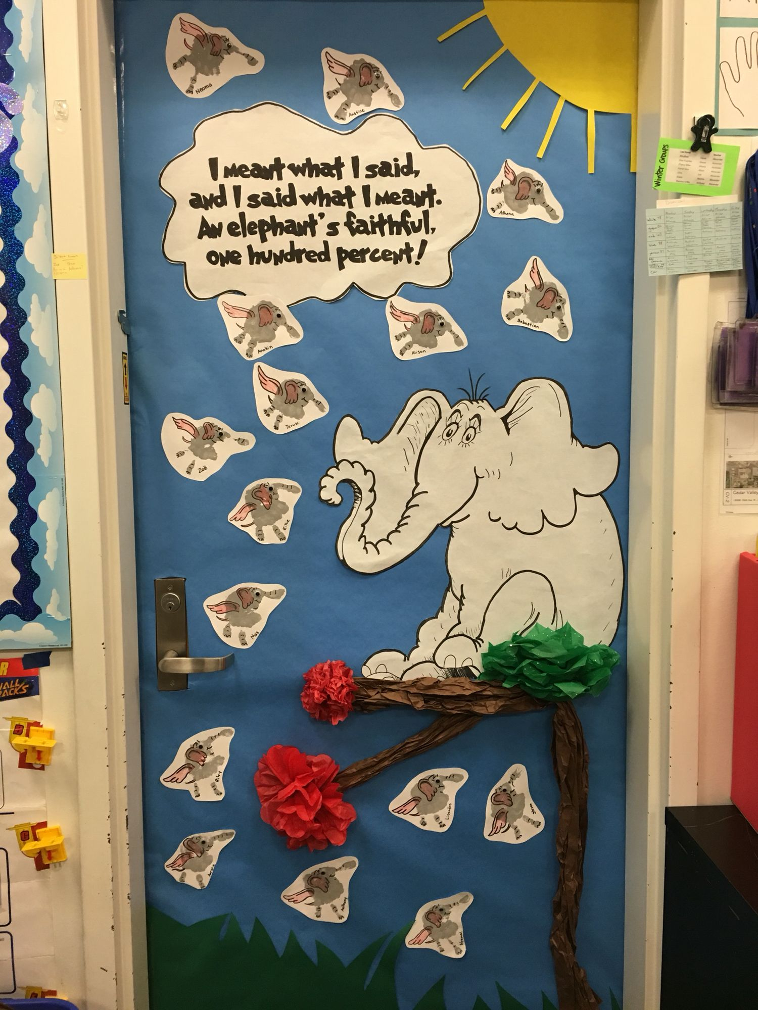 Horton Hatches The Egg Door Poster | Dr Seuss Classroom Door