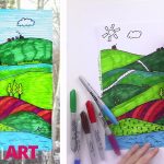 How To Draw A Landscape  Art Lesson For Kids