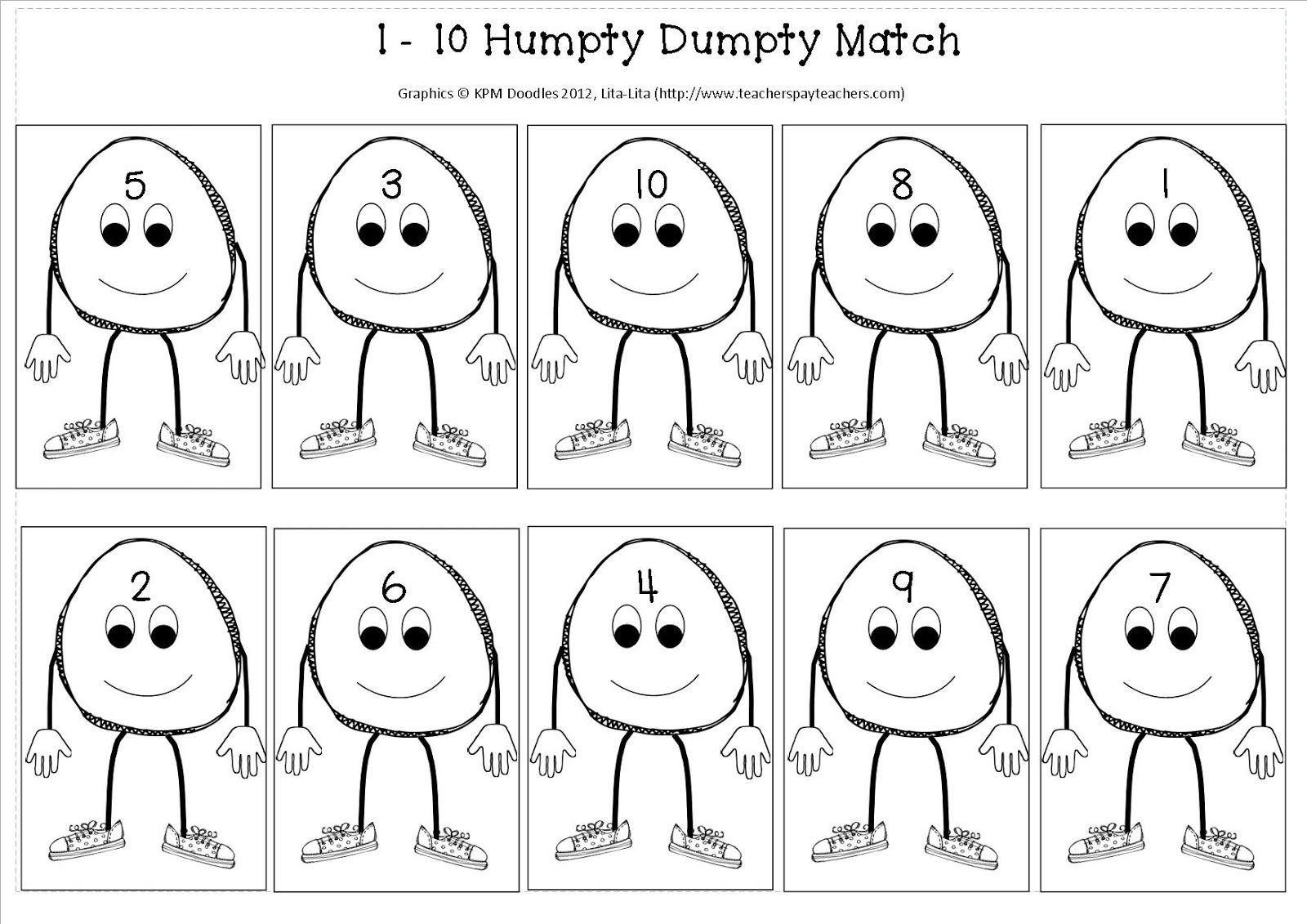 Humpty Dumpty Maths | Nursery Rhymes Activities, Rhyming