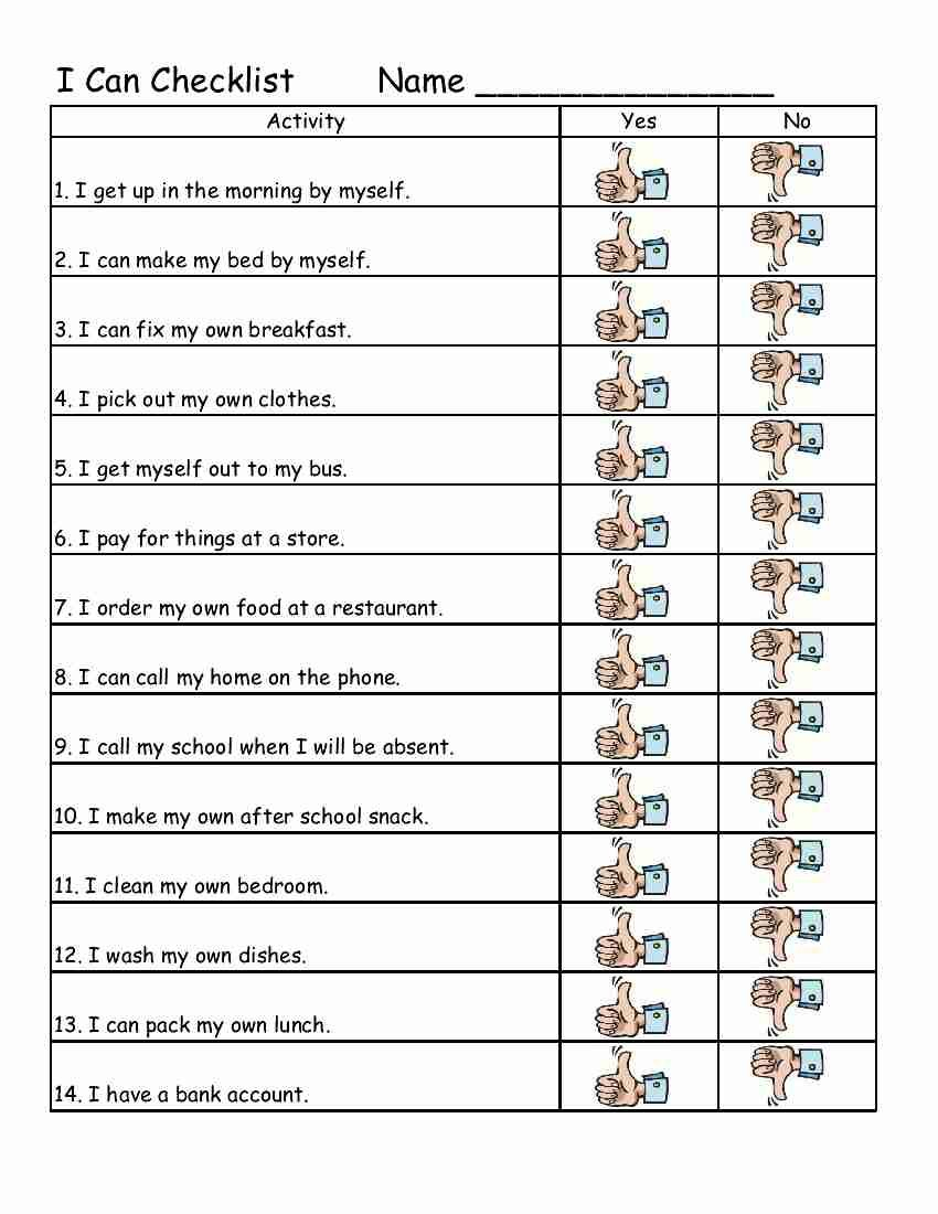 I Can.. | Life Skills Lessons, Personal Hygiene Worksheets