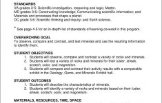 Rocks And Minerals Lesson Plans For 4th Grade