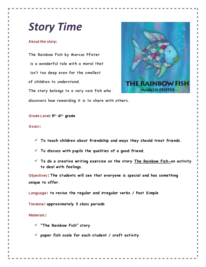 Image Result For Rainbow Fish Activities Kindergarten (With