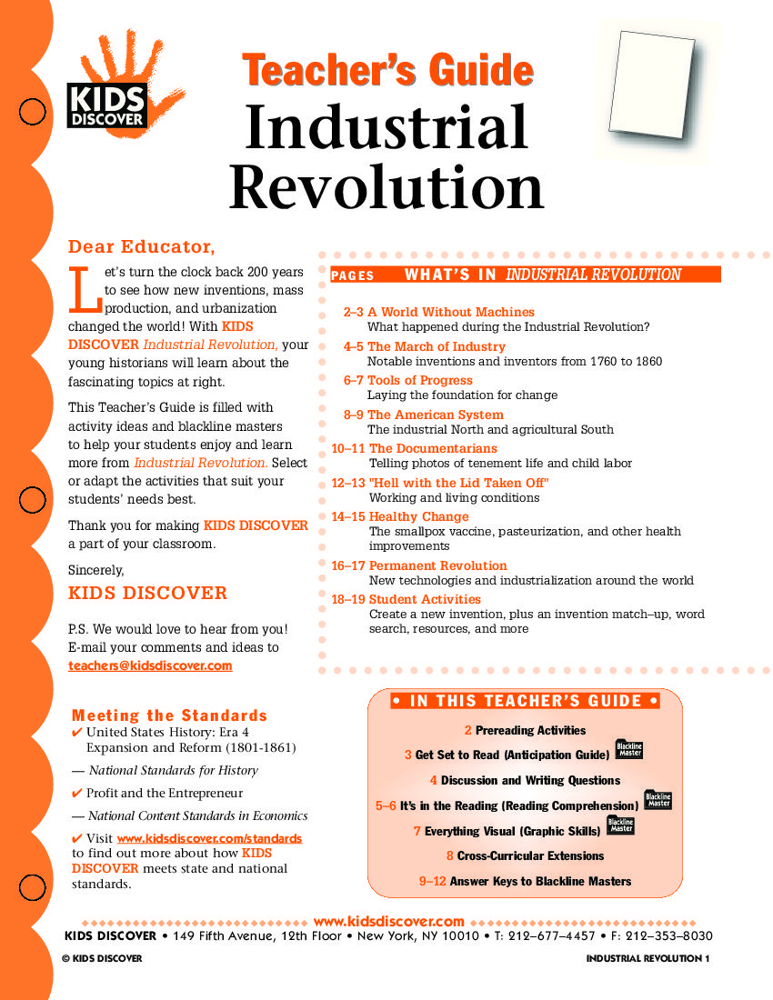 Industrial Revolution: Kidsdiscover | Free Lesson Plans