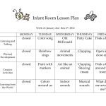 Infant Blank Lesson Plan Sheets | Infant Room Lesson Plan