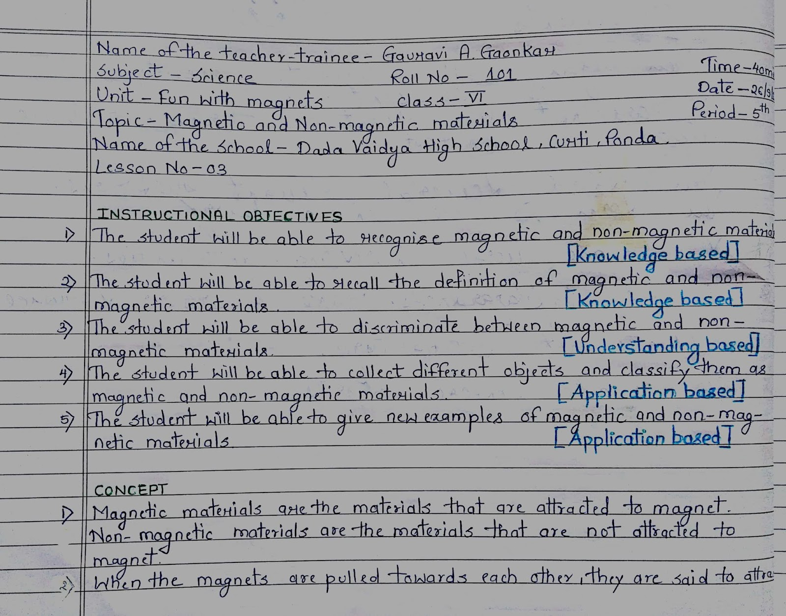 Innovative Science: Practice Teaching Lesson Plans