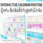 Interactive Calendar Time Routine For Kindergarten