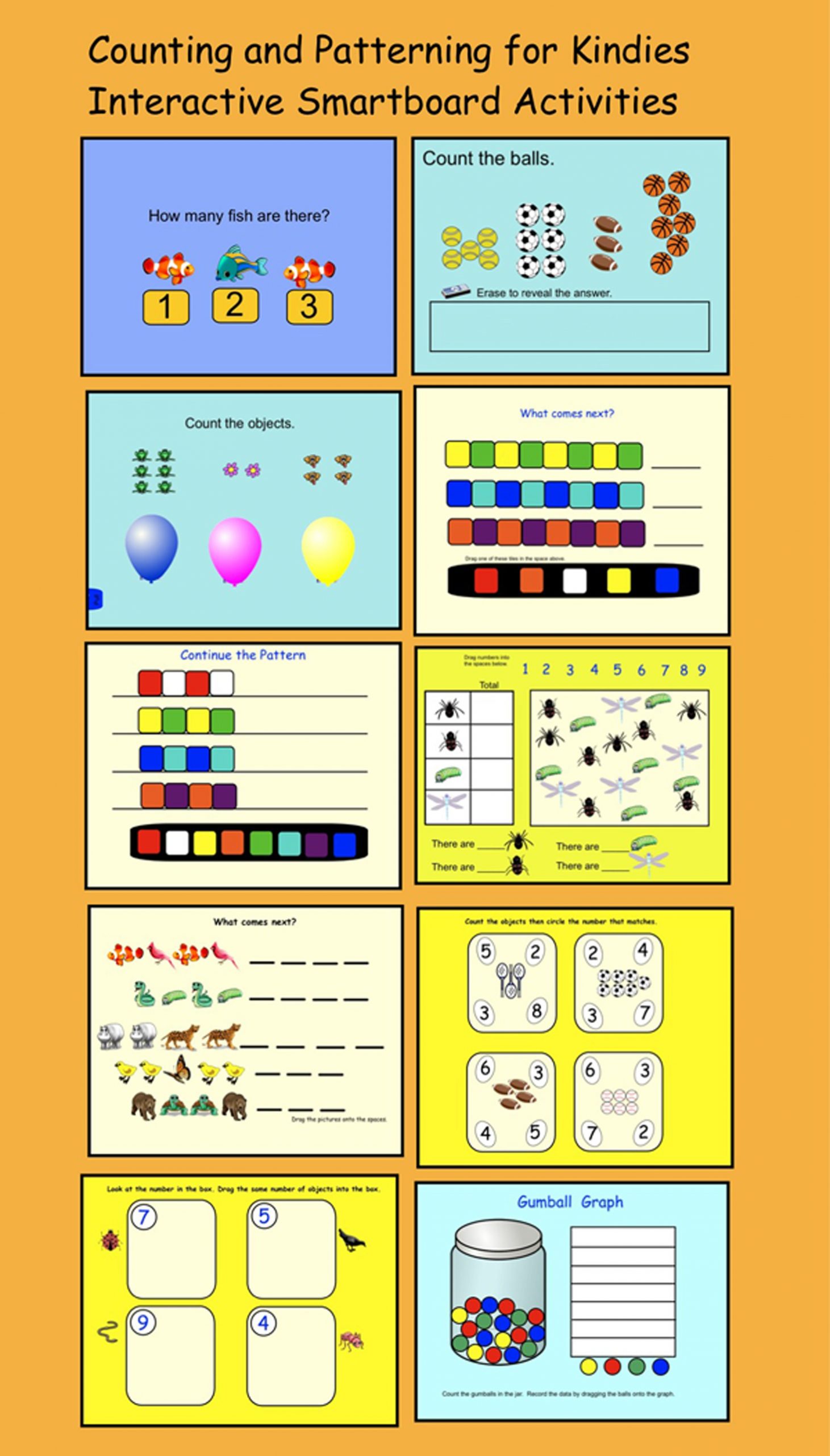 Interactive Smartboard Activities Kindergarten Counting And