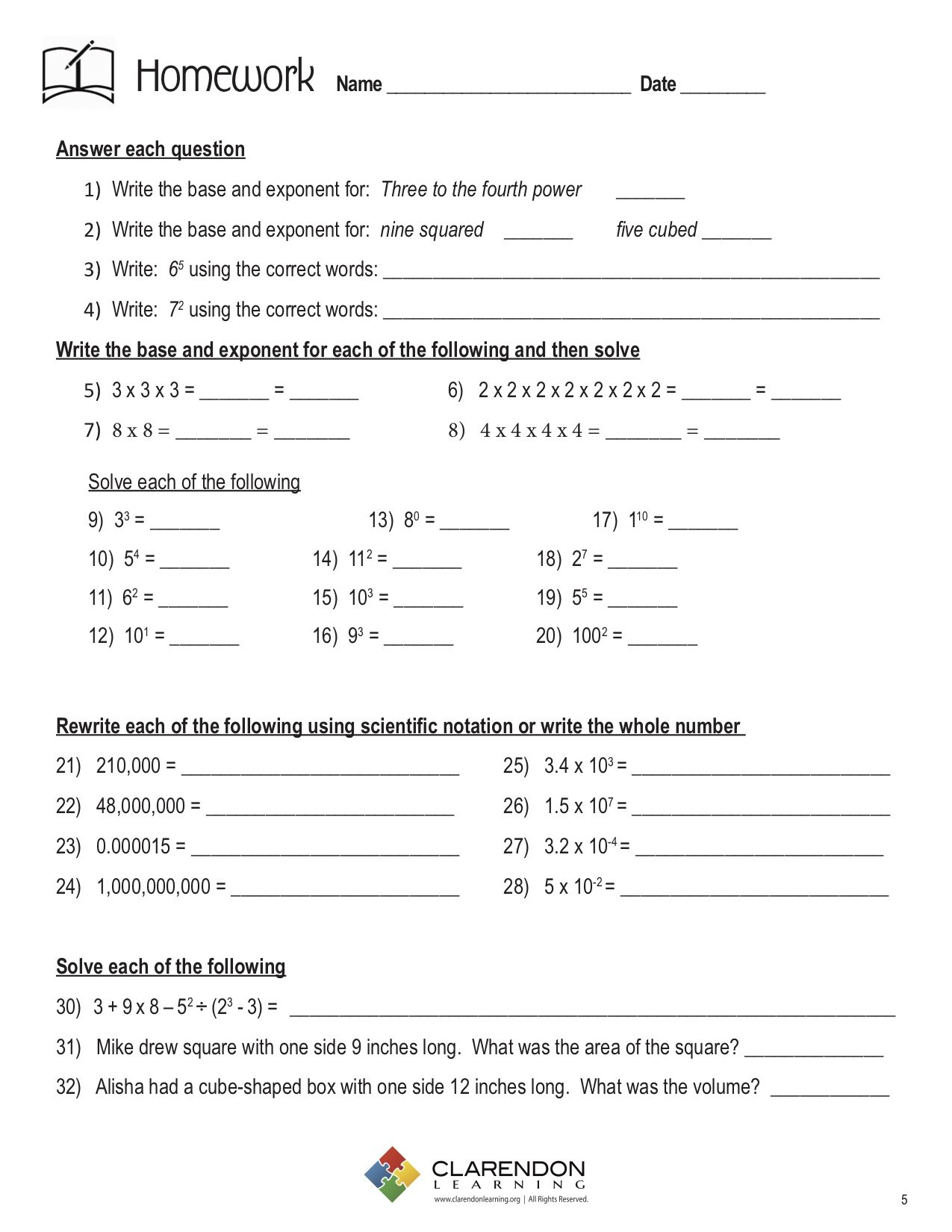 Introduction To Exponents