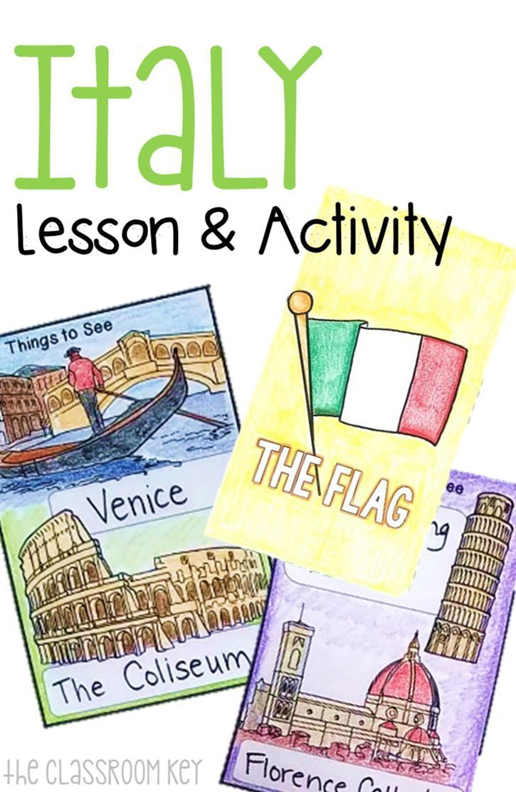 Italy Lesson And Activity | Italy For Kids, Learning Italian