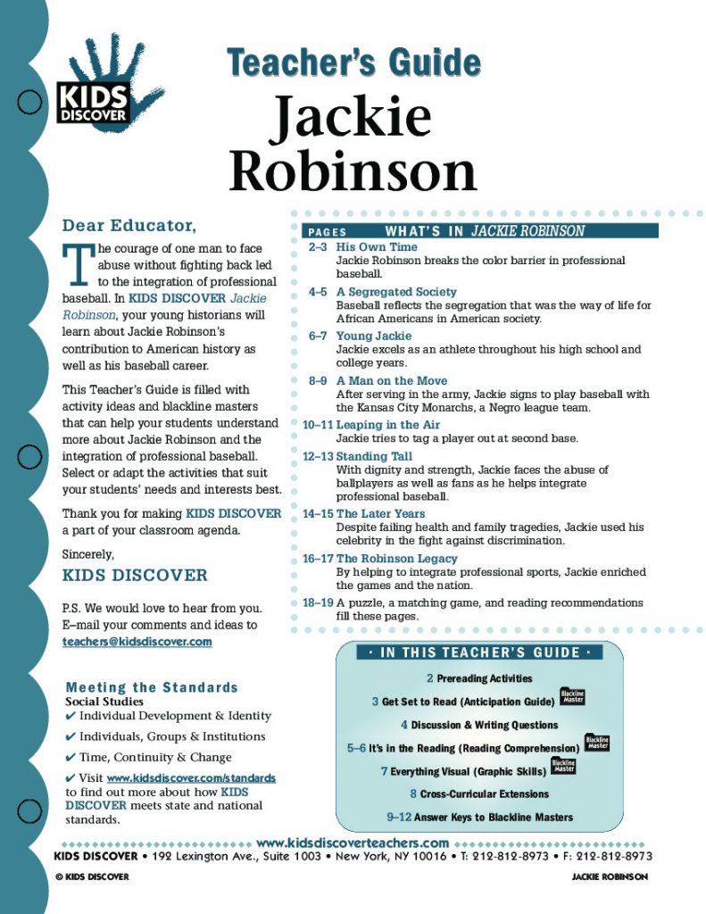 Jackie Robinson - Kids Discover | Lesson Plans Learning
