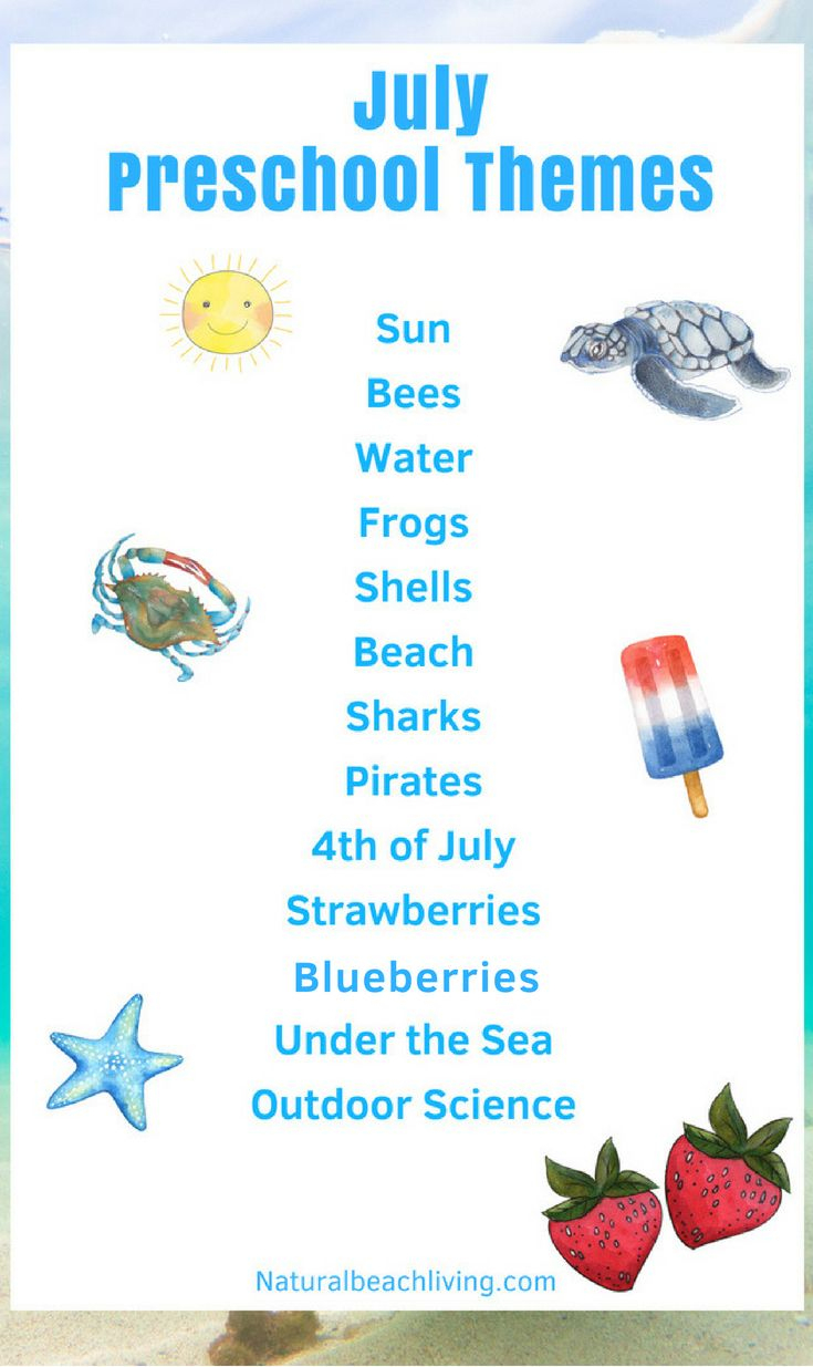 July Preschool Themes With Lesson Plans And Activities